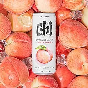 CHI FOREST White Peach Sparkling Water (11.15 oz* 24), 0 Sugar 0 Calories Peach Sparkling Water, Popular Mixed Drinks, Peach Drinks, Flavored Sparkling Water, Yogurt Flavors, Taste Made, Sparkling Water, Foods To Eat, Gourmet Food