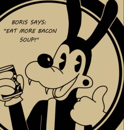 Boris Batim Pfp, Boris Wolf, Boris Batim, Wolf Pfp, Boris The Wolf, Bacon Soup, Fav Character, Ink Machine, Bendy And The Ink Machine