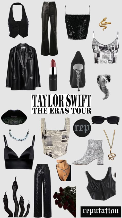 #taylorswift #erastour #erastouroutfits #reputation #reputationoutfit Eras Tour Outfit Ideas Reputation, Eras Tour Costume Ideas, Taylor Swift Reputation Era Outfits, Era Tour Outfit Ideas, Taylor Swift Eras Outfits, Eras Tour Costume, 22 Bday, Reputation Aesthetic, Eras Tour Aesthetic