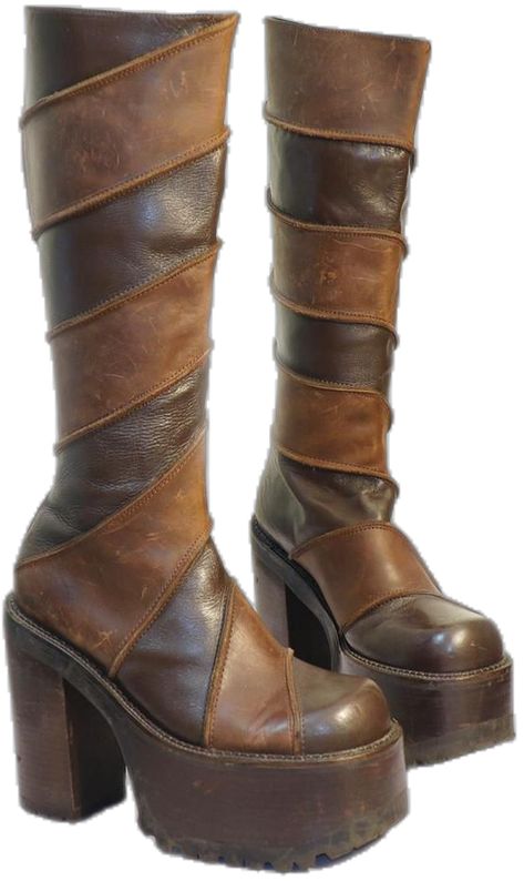 High Platform Boots, Knee High Platform Boots, Buffalo London, Platform Boots, Real Leather, Knee High, Vintage 90s, Buffalo, London