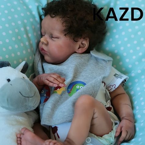 KAZD Black Reborn Baby Dolls - 18 inch Lifelike Reborn Boy African American, Realistic Newborn Real Life Baby Dolls Toys Gift Set for Girls Children Age 3+ https://share.temu.com/BsMmfyBY8zA via @shoptemu Black Reborn Baby Dolls, Reborn Babies Black, African American Reborn Babies, African American Baby Dolls, Reborn Baby Boy Dolls, American Baby Doll, Real Life Baby Dolls, Reborn Baby Boy, Baby Doll Toys