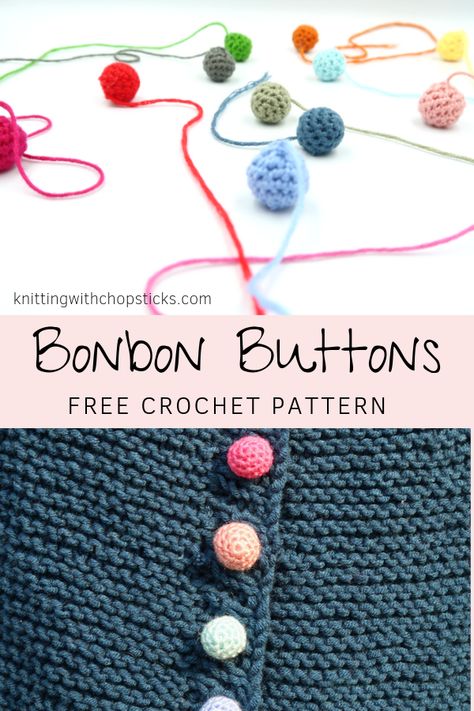 Corak Krusye, Make Your Own Buttons, Crochet Button, Crochet Ball, Crochet Geek, Pattern Knitting, Crochet Buttons, Crochet Simple, Diy Buttons