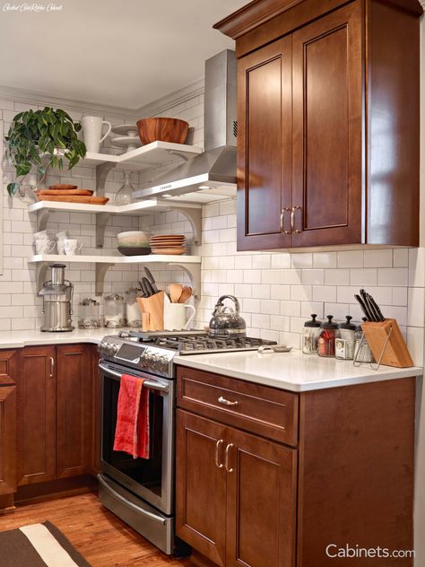 Chestnut Kitchen Cabinets, Chestnut Cabinets, Color Kitchen Cabinets, Light Kitchens, Chestnut Kitchen, Brown Kitchen Cabinets, Color Kitchen, Order Kitchen, Kitchen Cabinets And Countertops