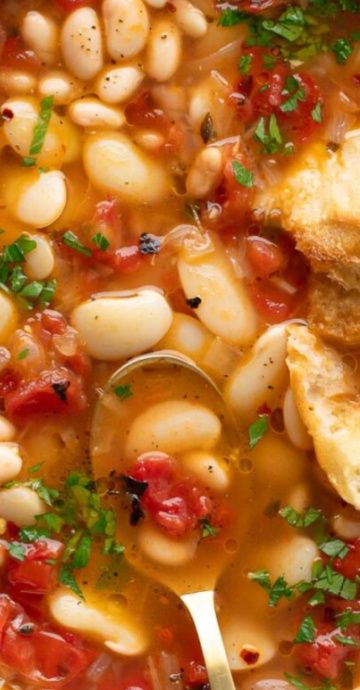 Sun Dried Tomato And White Bean Soup, Roasted Tomatoes With White Beans And Basil, Hidden Bean Tomato Soup, Roasted Tomato White Bean Soup, Soup Recipes White Bean, Weight Watchers White Bean Soup, Hearty Roasted Tomato And White Bean Stew, Mexican White Bean Soup, Marry Me Butter Bean Soup