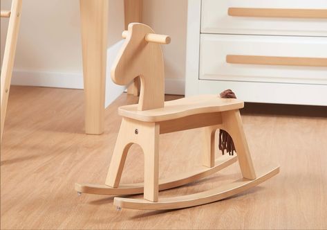 Wooden Rocking Horse, Small Bench, Baby's Room, Play Toys, Baby Furniture, Rocking Horse, Imaginative Play, Bed Storage, Small Furniture