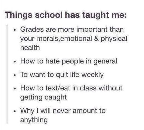 Memes About School, School Sucks, I Hate School, Hate School, About School, Hate People, School Memes, School Humor, So True