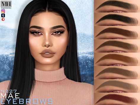 Thick Arched Eyebrows, The Sims 4 Eyebrows, Sims 4 Cc Eyebrows, Sims Face, Sims 4 Nails, The Sims 4 Cabelos, Cc Shopping, Sims 4 Cc Eyes, Sims 4 Tsr