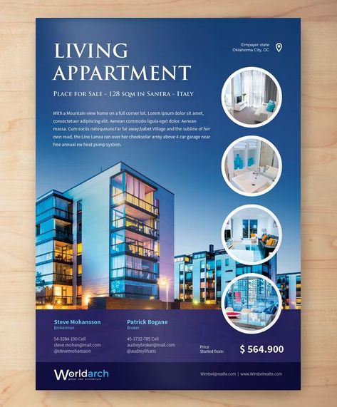 Living Apartments Flyer Template AI, EPS Rollup Banner Design, Editorial Design Magazine, Property Agent, Mountain View Home, Cafe Logo Design, Modern Homes For Sale, Rollup Banner, Heat Pump System, Desain Editorial