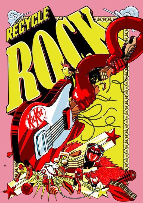 Agência: Publicis
ECD: Dani Ribeiro e Fabio Astolpho
DC: Jairo Anderson
ACD: André Leotta
Direção de Arte: Rafael Barbosa
Redação: Lucas Nascimento
Ilustração: Rogério Puhl 90s Branding, Rock Festival Poster, Euphoria Design, Rock Concert Poster, Rock In Rio 2022, Maximalism Design, Desain Merek, Concert Poster Design, Rock Band Posters