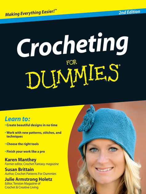 Crochet For Dummies, Dummies Book, Crochet Slippers Free Pattern, Crochet Placemats, Pinterest Crafts, For Dummies, Book And Magazine, Crochet Mandala, Crochet Books