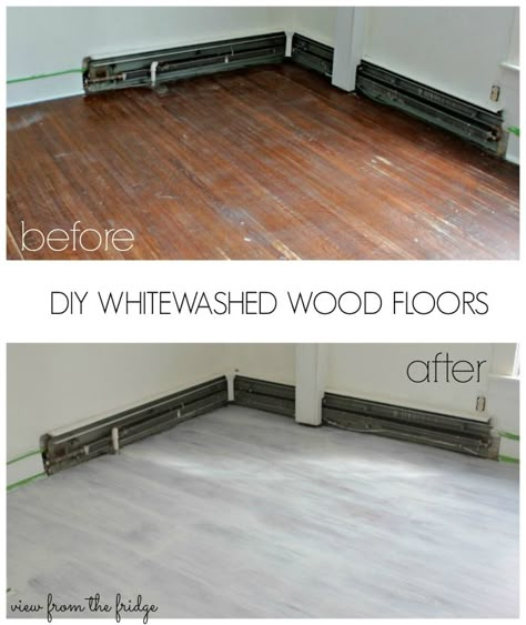 Wash Wood Floors, White Wash Wood Floors, How To Whitewash Wood, White Washed Floors, How To Whitewash, White Wash Wood, Painted Wood Floors, Creative Flooring, Whitewashed Wood