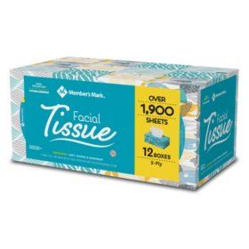 Member's Mark 2-Ply Facial Tissue, 12 pk., 1,920 tissues (160 ct. per box) Box Of Tissues, Facial Tissues, Mark 2, Members Mark, Romantic Comedy, Tissue Boxes, Facial Tissue, Allergies, Sensitive Skin