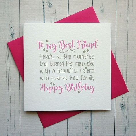 Birthday card BEST FRIEND CARD BESTIE friend Handmade greeting card for a friend Happy Birthday Letter To Best Friend Aesthetic, Handmade Birthday Cards For Bestie, Handmade Birthday Cards For Best Friend, Happy Birthday Bestie Quotes, Minion Card, Card Verses, Happy Birthday Bestie, Best Friend Birthday Cards, Bff Things