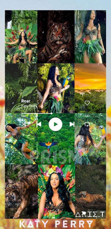 Katy Perry - Roar Katy Perry Wallpaper, Katy Perry Roar, New Classic, Iphone Wallpapers, Katy Perry, Music Videos, Mural, Wallpapers, Collage