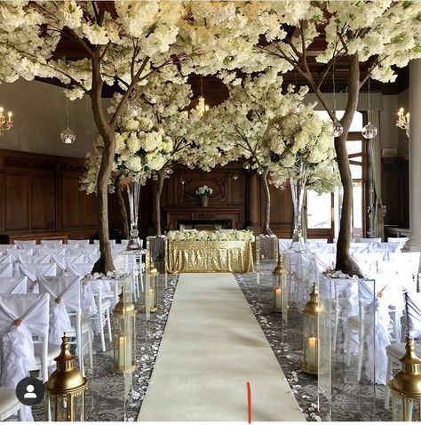 Gold Wedding Aisle, Blossom Tree Wedding, Aisle Decorations, Wedding Aisle Decorations, Wedding Flower Inspiration, Blossom Tree, Aisle Decor, Tree Wedding, Wedding Aisle