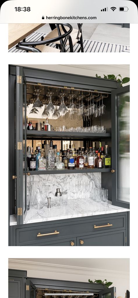 Bar Cupboard Ideas, Drinks Cupboard, Bar Lounge Room, Media Walls, Diner Ideas, Open Plan Kitchen Dining Living, Bar Unit, Open Plan Kitchen Dining, Cabinet Wall