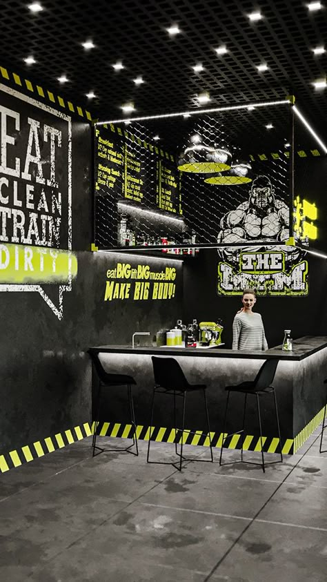 271 - Hexagonal GYM - Design ,Plan and Rendering on Behance Vitamin Bar, Gym Interiors, Commercial Gym Design, Gym Architecture, Gym Motivation Wallpaper, Gym Designs, Gym Lighting, Gym Design Interior, Gym Club