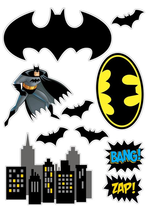 Batman Stickers Printable, Batman Cake Topper Printable, Batman Topper, Batman Banner, Baby Unicorn Party, Batgirl Party, Batman Printables, Batman Party Decorations, Batman Themed Birthday Party