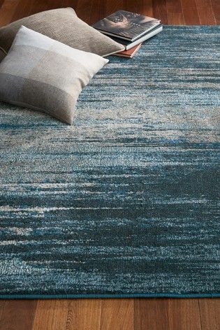 Buy Abstract Stripe Rug from the Next UK online shop Teal Rugs, Blue Carpet Bedroom, Frieze Carpet, Stripe Rug, Teal Rug, Shag Carpet, Cheap Carpet Runners, Turquoise Rug, Teal Area Rug