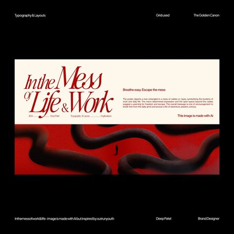 In The Mess Of Life & Work Layout Design Ideas, Art Branding, Perspective Drawing Lessons, Graphic Design Website, Luxe Design, Typography Layout, Website Design Layout, Graphic Design Fonts, Book Design Layout