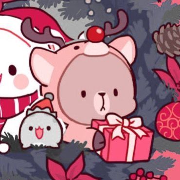 Christmas Anime Matching Pfp, Matching Pfp Couple Christmas, Christmas Profile Pictures, Matching Christmas Pfp Friends, Duos Icons, Milk & Mocha, Cute Bear Drawings, Anime Christmas, Christmas Icons