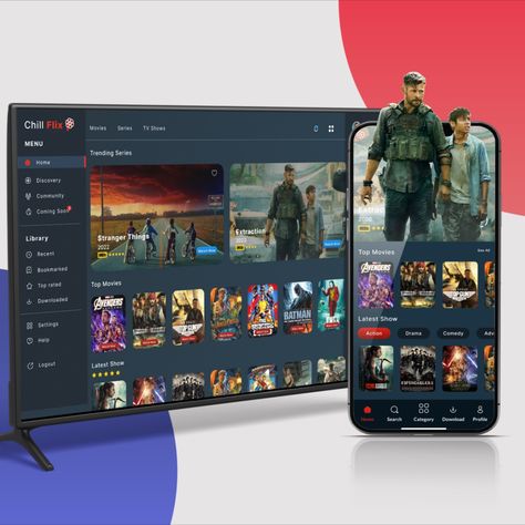 OTT Platform UI Design Tv Ads, Streaming Platform Design, Netflix Design, Video Streaming App, Netflix Chill, Netflix App, Movie App, Animation Art Character Design, Netflix And Chill