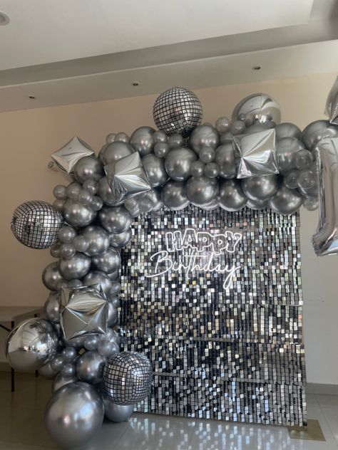 Shimmer silver with balloons Design, Collage, Shimmer Wall, Balloons, Wall, Silver, Pins