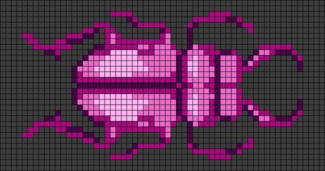 Pixel Beetle, Beetle Perler Beads, Insect Alpha Pattern, Bug Pixel Art Grid, Bug Grid Pattern, Beetle Alpha Pattern, Bug Alpha Pattern, Bug Perler Bead Patterns, Bug Pixel Art