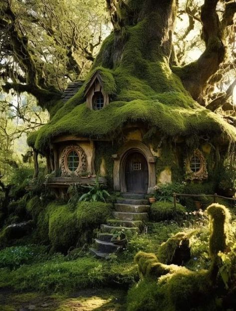 Lewis Aesthetic, Fairytale Houses, Casa Hobbit, Fairytale House, Storybook Homes, Forest Cottage, Fairytale Cottage, Amber Lewis, Hobbit House