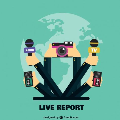 Live report Premium Vector | Premium Vector #Freepik #vector #camera #tv #microphone #news Mobile Journalism, Journalism Major, Media Communication, Media Arts, Desktop Publishing, Best Ipad, Report Design, Mass Media, Mass Communication