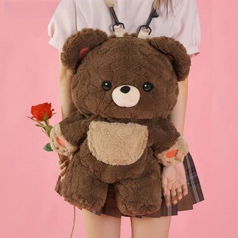 #bag #school #teddybear #kids Bear Backpack, Kawaii Store, Bear Cute, Cuddly Teddy Bear, Teddy Bear Design, Plush Bags, Plush Backpack, Love Bear, Kawaii Aesthetic