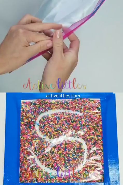 How To Make an Easy DIY Ziplock Sensory Bag for kids. These simple videos show how to make this simple bag for writing for preschoolers and kindergarten. Uppfostra Barn, Sensory Bag, Swim Shirt, Modest Swimwear, Kids Learning Activities, Toddler Learning Activities, Preschool Learning Activities, Motor Activities, Alphabet Activities