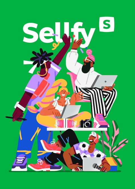 Sellfy - Mara Drozdova Illustration Trends 2024, Trending Illustration, Social Media Illustration, Illustration Trends, Trend Illustration, Images Design, Creative Industry, Color Illustration, Background Drawing