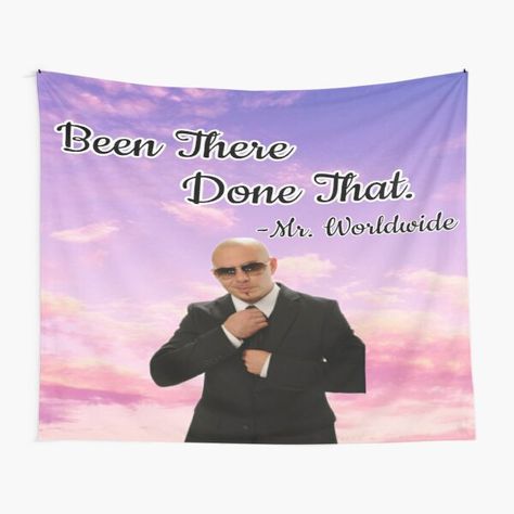 Tapestry Funny, Mr Worldwide, Dorm Room Accessories, Funny Tapestry, Elegant Tablecloth, Been There Done That, Blue Sky Background, Dorm Bedroom, Love Wall