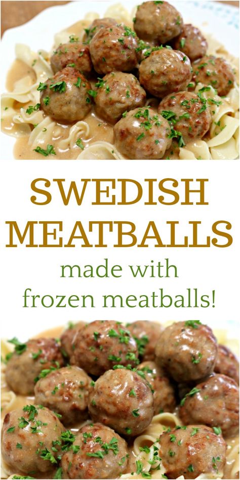 Easy Swedish Meatball Recipe, Frozen Meatball Recipes, Swedish Meatballs Easy, Meatball Dinner, Meatball Recipes Easy, Crock Pot Meatballs, Meatballs Easy, Frozen Meatballs, Swedish Meatballs