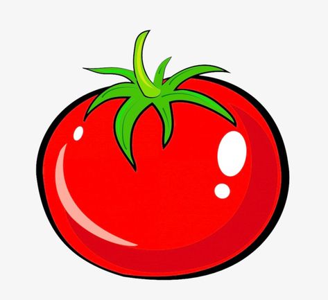 Clip Art Tomato, Tomato Cartoon Drawing, Tomato Drawing For Kids, Tomato Cute Drawing, Draw Tomato, Tomatoes Drawing, Tomato Png, Tomato Cartoon, Tomato Clipart