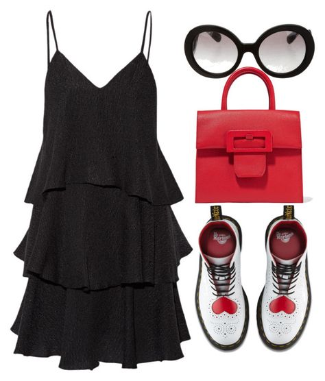 "Untitled #2" by anna-mytcul on Polyvore featuring Paul & Joe, Prada, Maison Margiela and Dr. Martens Dressy Outfits, Jimmy Choo Dresses Outfits, Classy Outfits Polyvore, Jimmy Choo Outfit, Pakaian Feminin, Outfits Polyvore, Paul Joe, Stylish Clothes For Women, Fancy Outfits