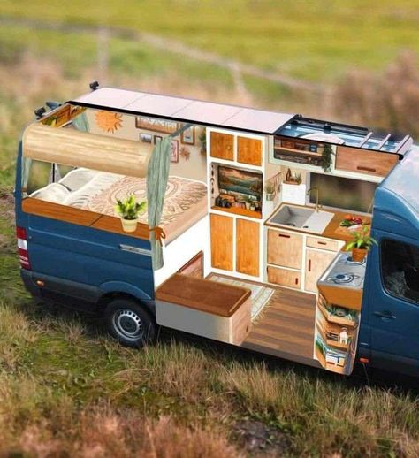 Van Conversion Layout, School Bus Camper, Custom Rv, Motorhome Interior, Converted Vans, Sprinter Conversion, Travel Camper, Kombi Home, Sprinter Van Conversion