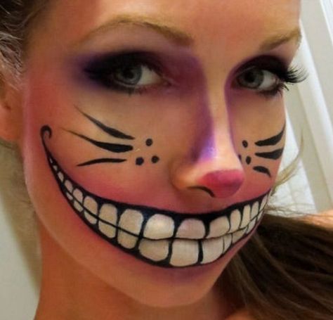 90s Duos, Cheshire Cat Makeup, Extreme Make-up, Carnaval Make-up, Cheshire Cat Costume, Halloweenský Makeup, Halloween Make-up Looks, Creepy Makeup, Full Disclosure