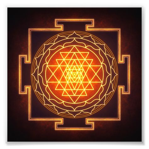 Sri Yantra - Artwork XI Photo Print Chakra Images, Sri Chakra, Shri Yantra, Sri Yantra, Artwork Pictures, Modern Artwork, Photo Print, Ganesha, Beautiful Artwork