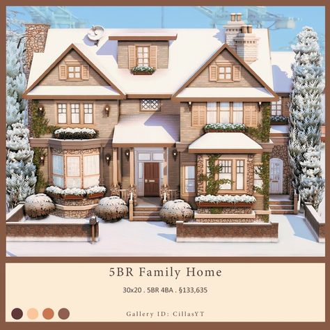 Sims 4 Family House, Sims 4 Loft, Sims 4 Houses Layout, Die Sims 4, Sims 4 Family, Sims 4 House Plans, Sims 4 House Building, Sims 4 House Design, Casas The Sims 4