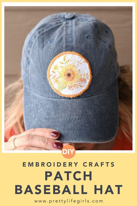 DIY Patch Baseball Hat: How to Make Your Own Patches | The Pretty Life Girls Diy Baseball Hat, Make Your Own Patch, Diy Embroidery Crafts, Printable Heat Transfer Vinyl, Diy Patch, Blank Hats, Diy Sneakers, Custom Birthday Shirts, Pretty Life