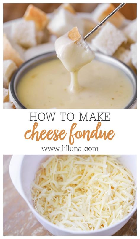 This Cheese Fondue is gooey perfection literally made in minutes. It's a showstopper dip to share, or not!! #cheesefondue #cheese #fondue #appetizer Cream Cheese Fondue, How To Make Fondue Cheese, Easy Fondue Recipes Cheese, Cheese Fondue For Kids, Simple Cheese Fondue Recipe, Fondue Ideas For Kids, Easy Cheese Fondue Recipes 3 Ingredients, Cheese Fondue Non Alcoholic, Fondue Valentines Day