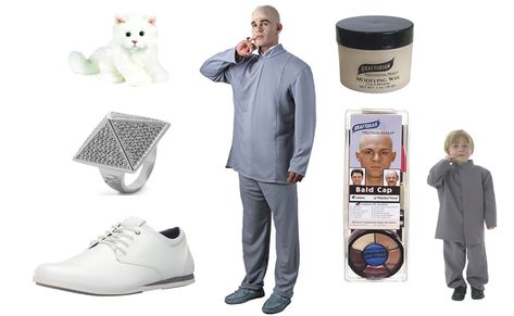 Dr. Evil Costume from Austin Powers Dr Evil And Mini Me Costume, Dr Evil And Mini Me, Dr Evil Costume, Dr Costume, Evil Costume, Austin Powers Costume, Hubie Halloween, Dr Evil, Mike Myers