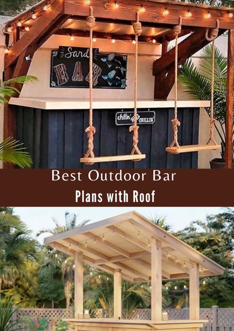 Best Outdoor Bar Plans with Roof Outside Deck Bar Ideas, Outdoor Bar Plans How To Build, Outdoor Bar Siding Ideas, Backyard Bar Bbq Area, Outdoor Mini Bar Ideas Backyards, Hot Tub Gazebo With Bar, Outside Pool Bar Ideas, Outdoor Bar Pergola, Diy Bar Backyard