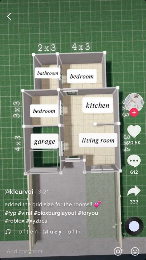 2 Bedroom Layout Bloxburg, Boo Burg Small House Layout, Bloxburg Two Bedroom House Layout, Tiny House Ideas Bloxburg, Cute Bloxburg Layouts 1 Story, Bloxburg Plot Layouts, 2 Bedroom House Layout Bloxburg, Bloxbuger Layout, Bloxburg House Layout With Measurements