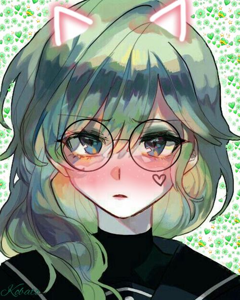 Girl With Green Hair, Anime Green Hair, Green Hair Girl, Pelo Anime, Blue Anime, Anime Hair, Anime Eyes, 영감을 주는 캐릭터, Anime Oc