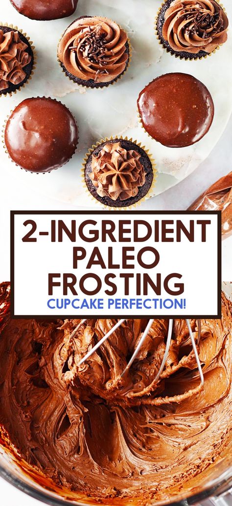 2-Ingredient Paleo Chocolate Frosting - Lexi's Clean Kitchen Paleo Frosting Recipe, Paleo Icing, Dairy Free Chocolate Frosting, Paleo Frosting, Df Meals, Healthy Frosting, Lexi's Clean Kitchen, Paleo Cake, Yummy Bites