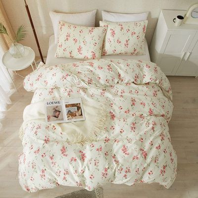 Aesthetic Bedding Set, Bohemian Duvet Cover, Aesthetic Bedding, Chambre Inspo, Floral Bedding Sets, Dorm Inspo, Floral Duvet Cover, Twin Bed Sets, Cotton Bedding Sets