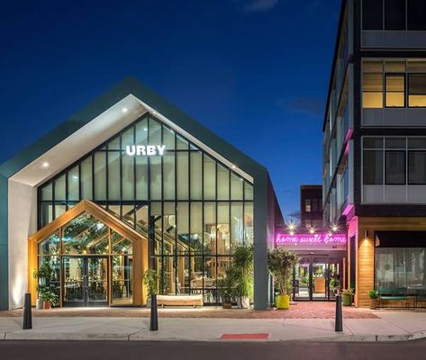 Landscape Architecture Residential, Open Cafe, Restaurant Facade, New York Coffee, Architecture Residential, Green Facade, Coffee Shop Interior Design, Marble Bar, Bar Interior Design